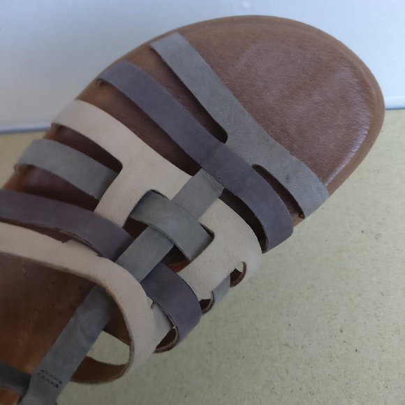 Gladiator sandal 100% LEATHER Villager Peasant boho padded soft comfort Sandal 7 - Picture 7 of 15